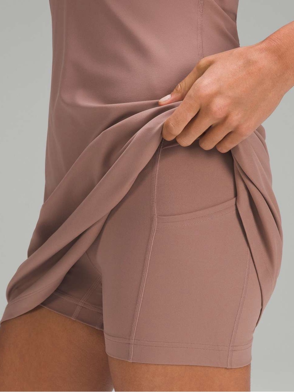 Lululemon Twilight Rose Align Sleeveless Mini Dress with Shorts Size 8 - Picture 3 of 7